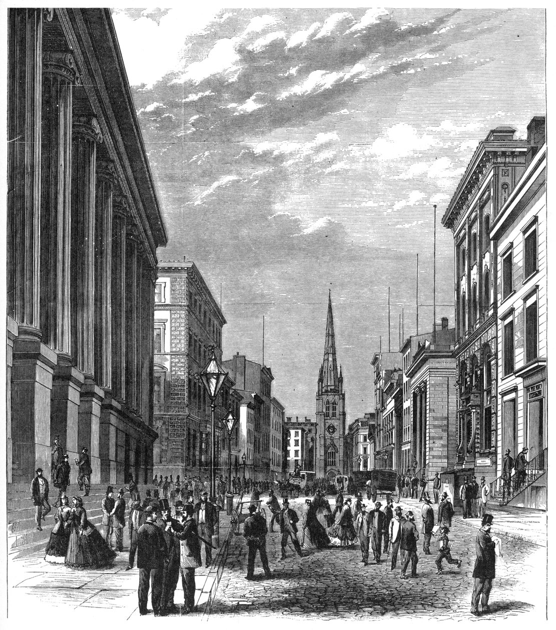 Wall Street, Nueva York, 1869 de Unbekannt