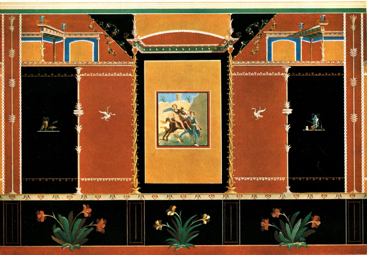 Decoración de Pared, Pompeya, Italia, 1928 de Unbekannt