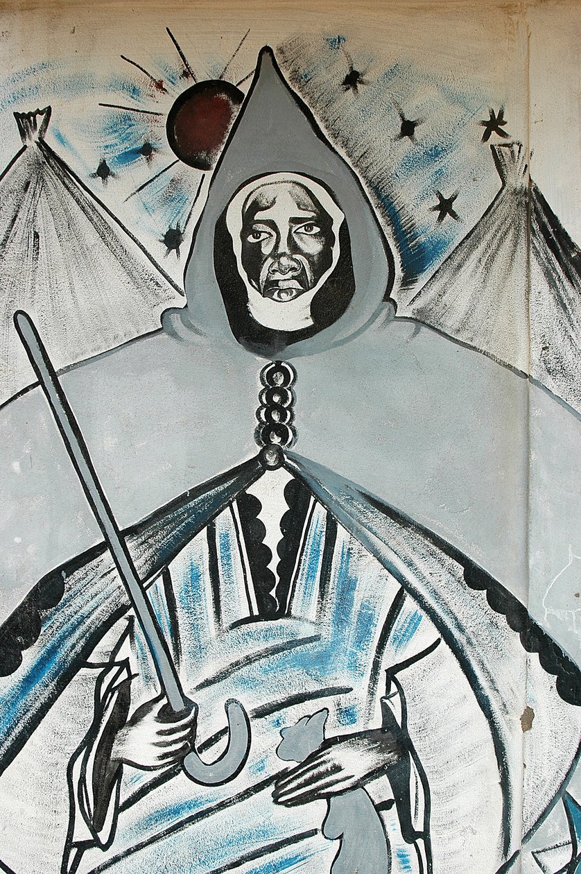 Pintura mural que representa a un líder espiritual musulmán, Dakar, Senegal de Unbekannt