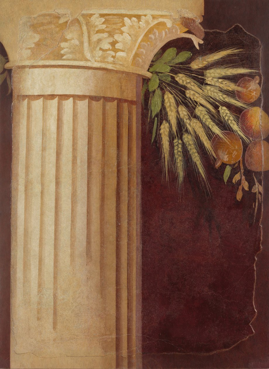 Fragmento de pintura mural del peristilo de la Villa de P. Fannius Synistor..., ca. 50-40 a.C. de Unbekannt