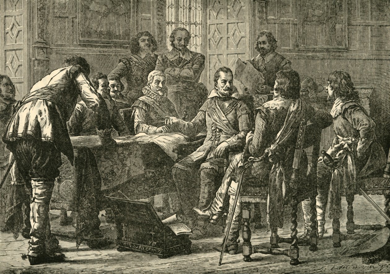 Wallenstein y Tilly Celebrando un Consejo de Guerra, 1626 de Unbekannt
