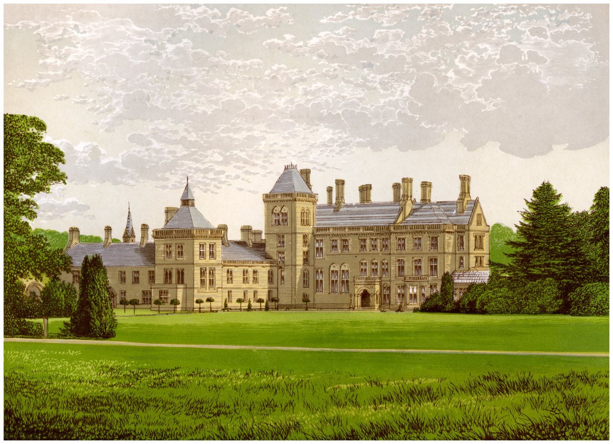 Walton Hall, Warwickshire, hogar del Baronet Mordaunt, c. 1880 de Unbekannt