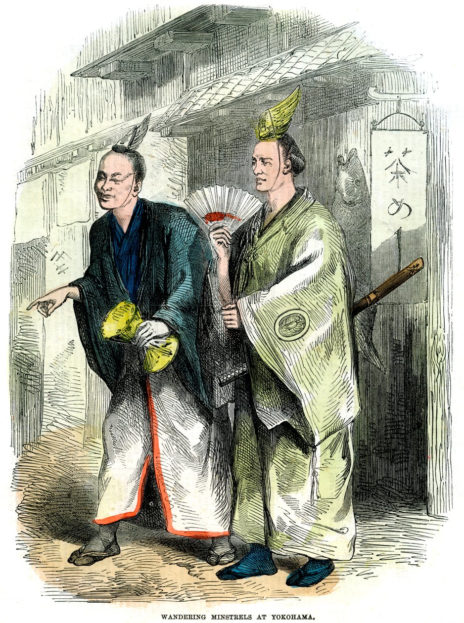 Juglares errantes en Yokohama, Japón, 1864 de Unbekannt