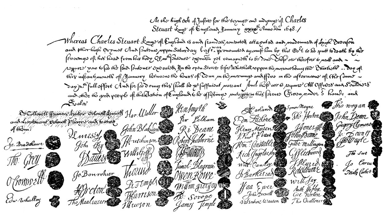 Orden de ejecución del Rey Carlos, 1648, 1909 de Unbekannt