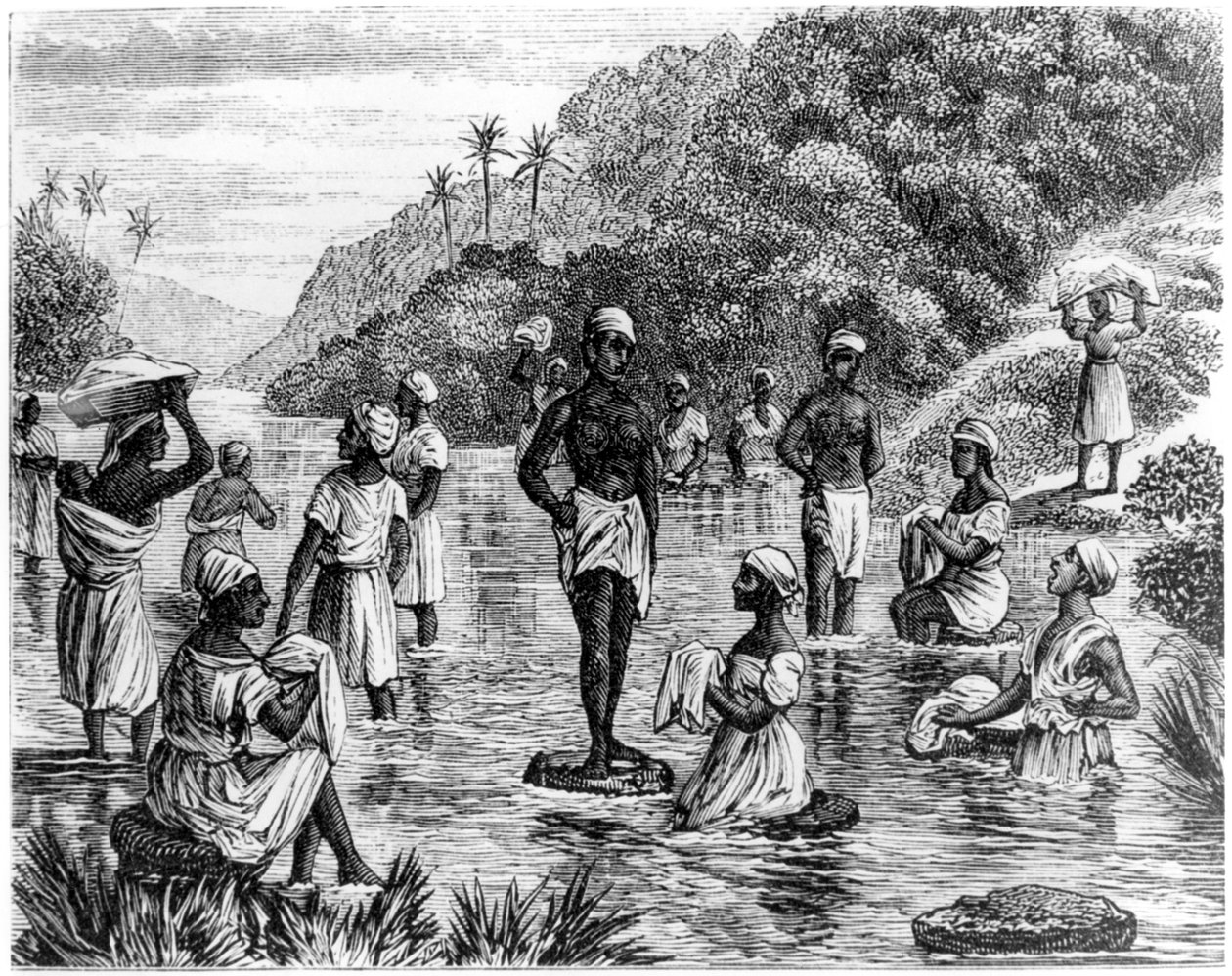 Lavando ropa, Santo Domingo, 1873 de Unbekannt