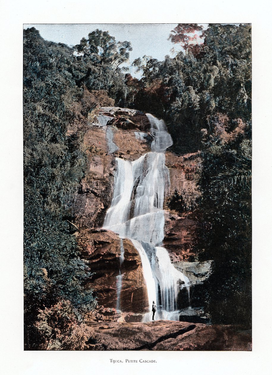 Cascada en Tijuca, Río de Janeiro, Brasil, siglo XIX de Unbekannt