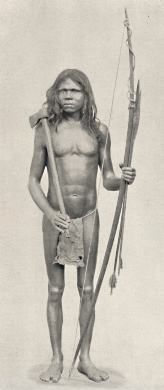 Wedda con arco, flechas y hacha, 1926 de Unbekannt