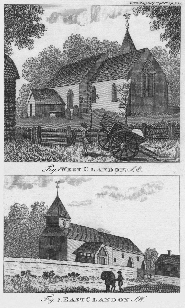 West Clandon y East Clandon, 1798 de Unbekannt