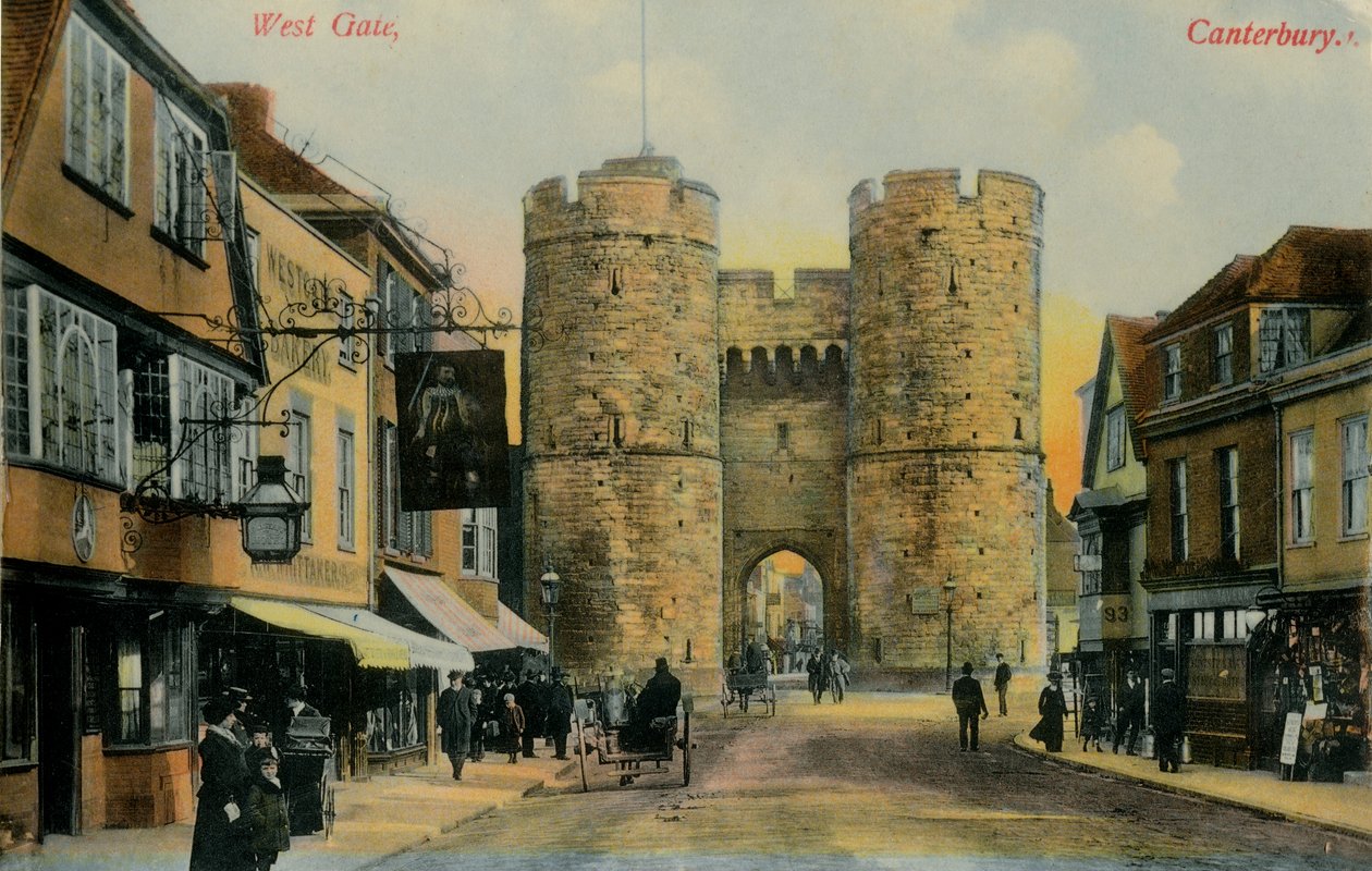 Puerta Oeste, Canterbury, finales del siglo XIX-principios del siglo XX de Unbekannt