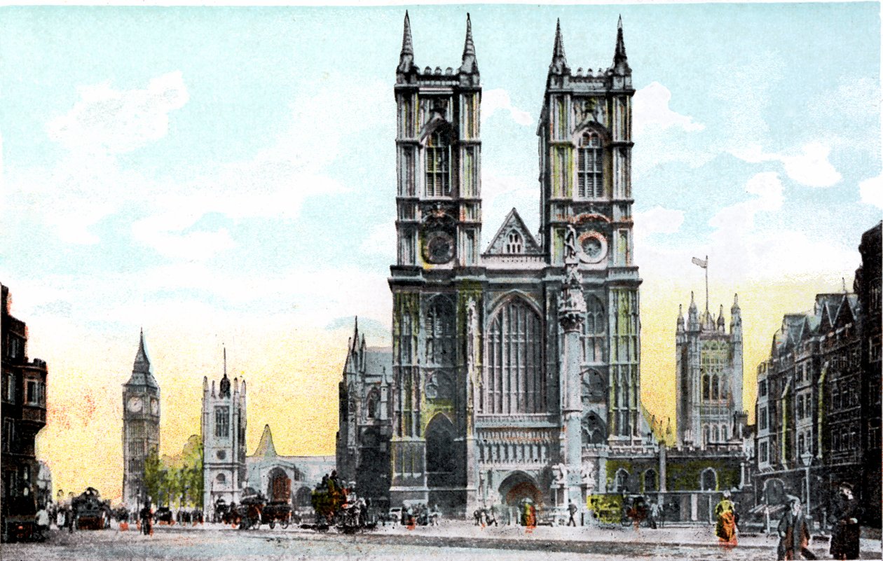 Abadía de Westminster y Big Ben, Londres, siglo XX de Unbekannt