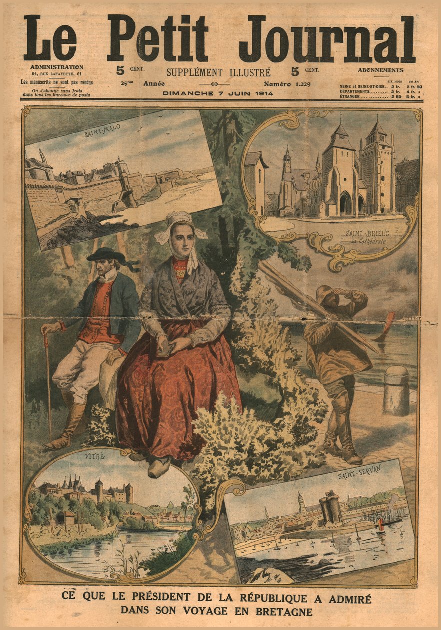 Lo que el presidente admiró durante su viaje a Bretaña, 1914 de Unbekannt