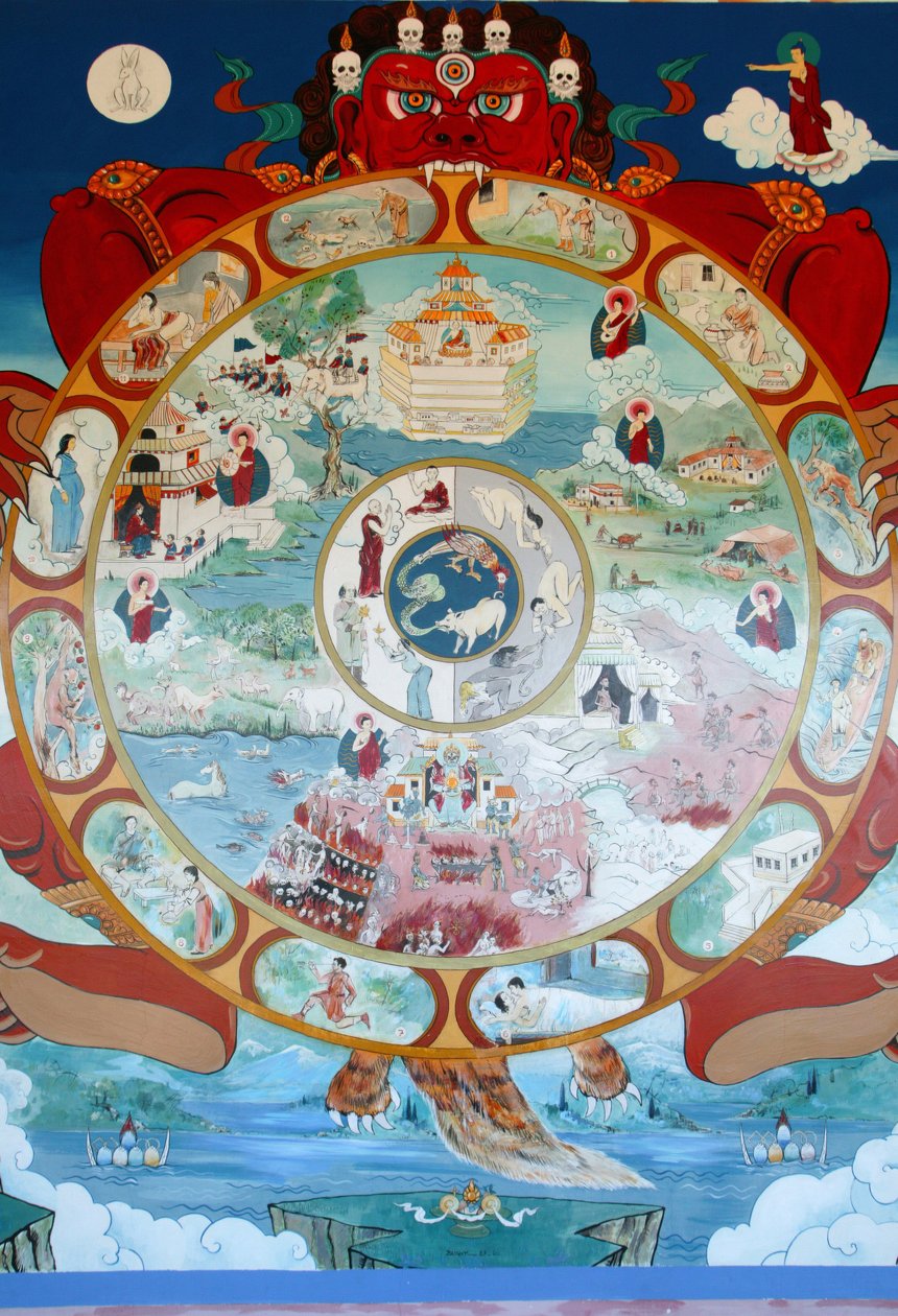 Rueda del Samsara. Templo de los Mil Budas. Toulon sur Arroux Francia de Unbekannt
