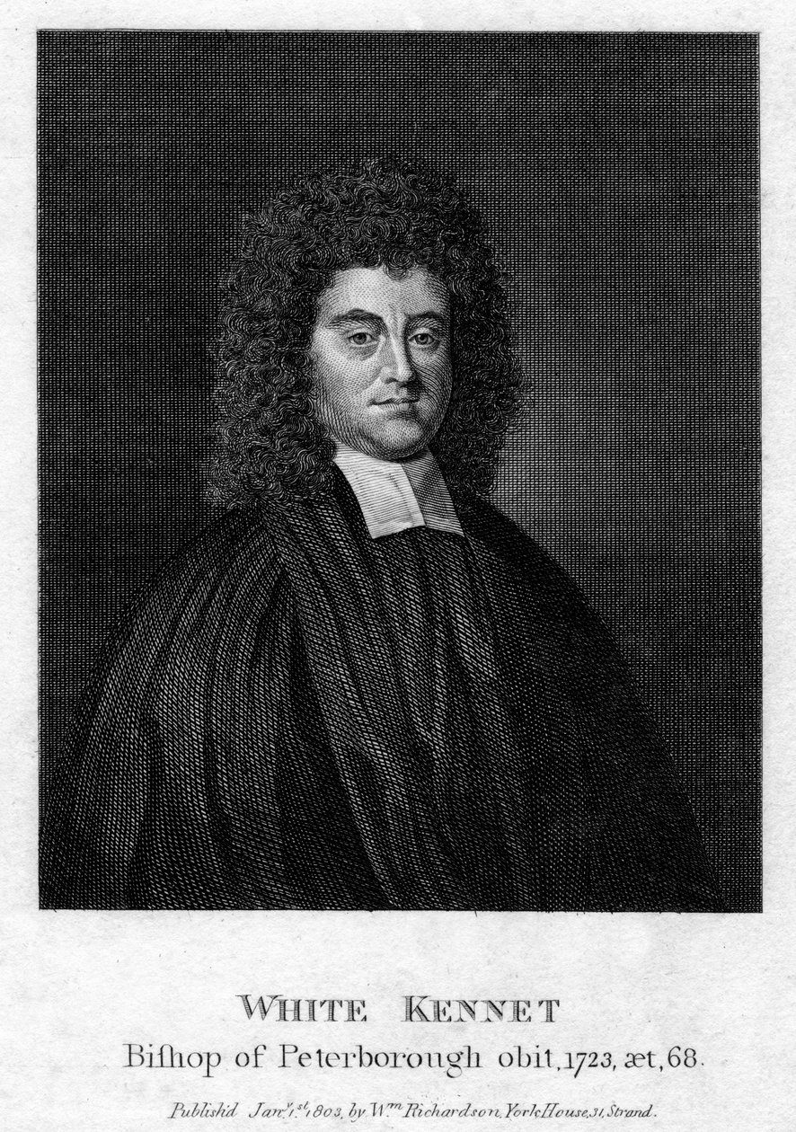 White Kennet 1660-1728, historiador y Obispo de Peterborough de Unbekannt