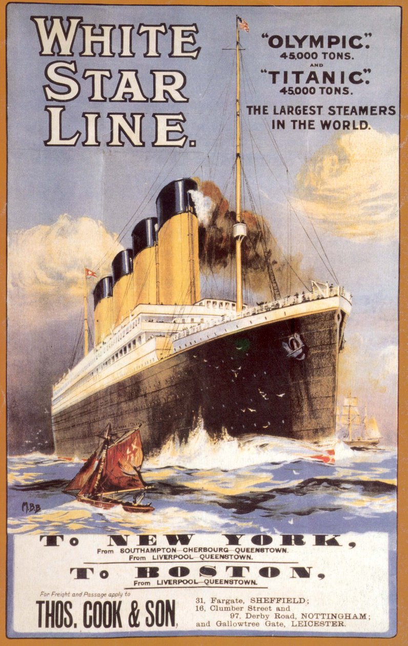 White Star Line. Titanic y Olympic, c. 1911 de Unbekannt