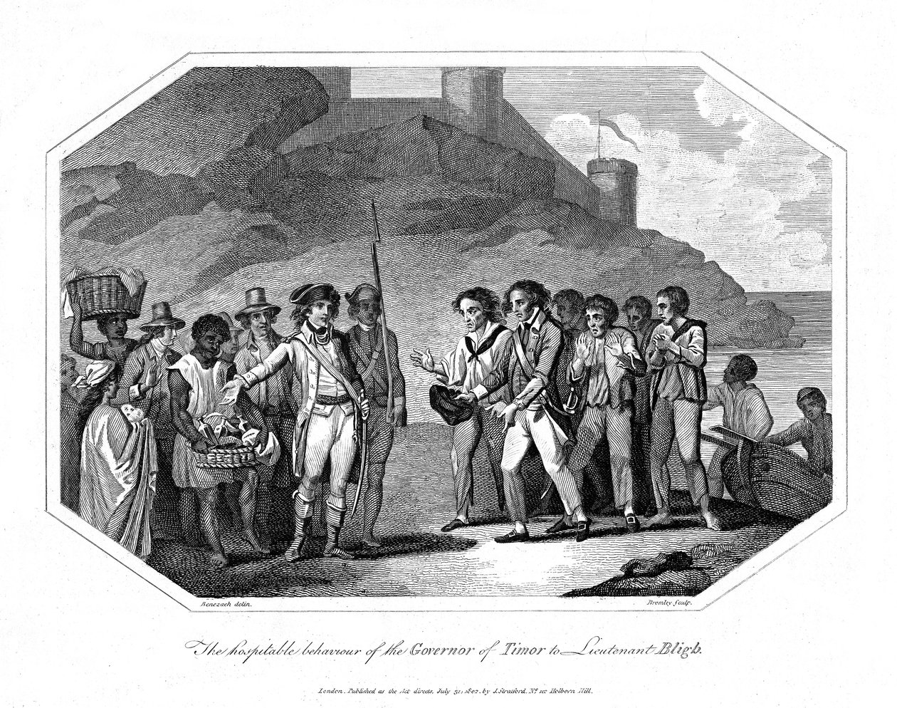 William Bligh, oficial naval británico recibido por el Gobernador de Timor, 14 de junio de 1789, 1802 de Unbekannt