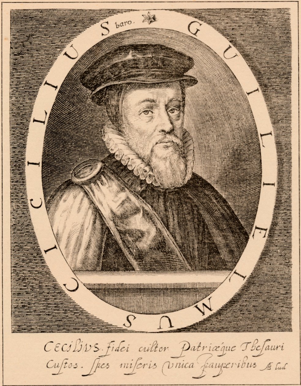 William Cecil, 1er Barón Burghley 1520-1598, estadista inglés, 1889 de Unbekannt