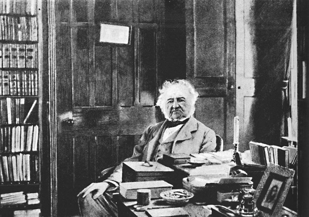 William Gladstone - El Gran Viejo Hombre Sentado en su Mesa de Estudio, c1925 de Unbekannt