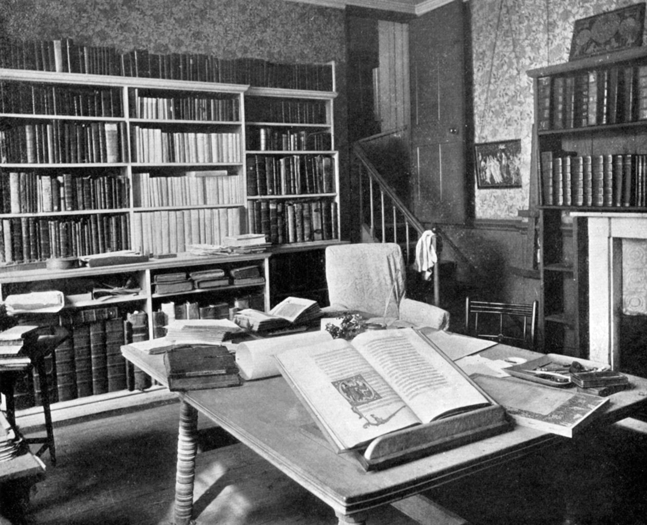 Estudio de William Morris, Kelmscott Manor, Kelmscott, Oxfordshire, 1901 de Unbekannt