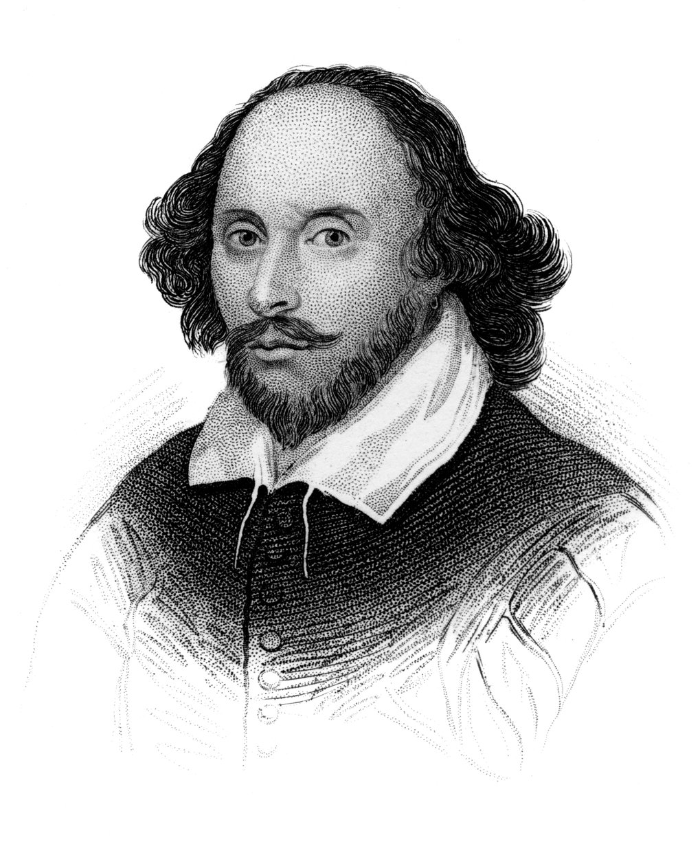 William Shakespeare, poeta y dramaturgo inglés, c1850 de Unbekannt