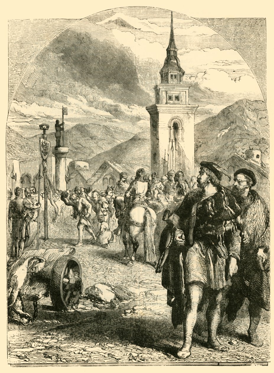 Guillermo Tell en la plaza del mercado de Altdorf, 1890 de Unbekannt