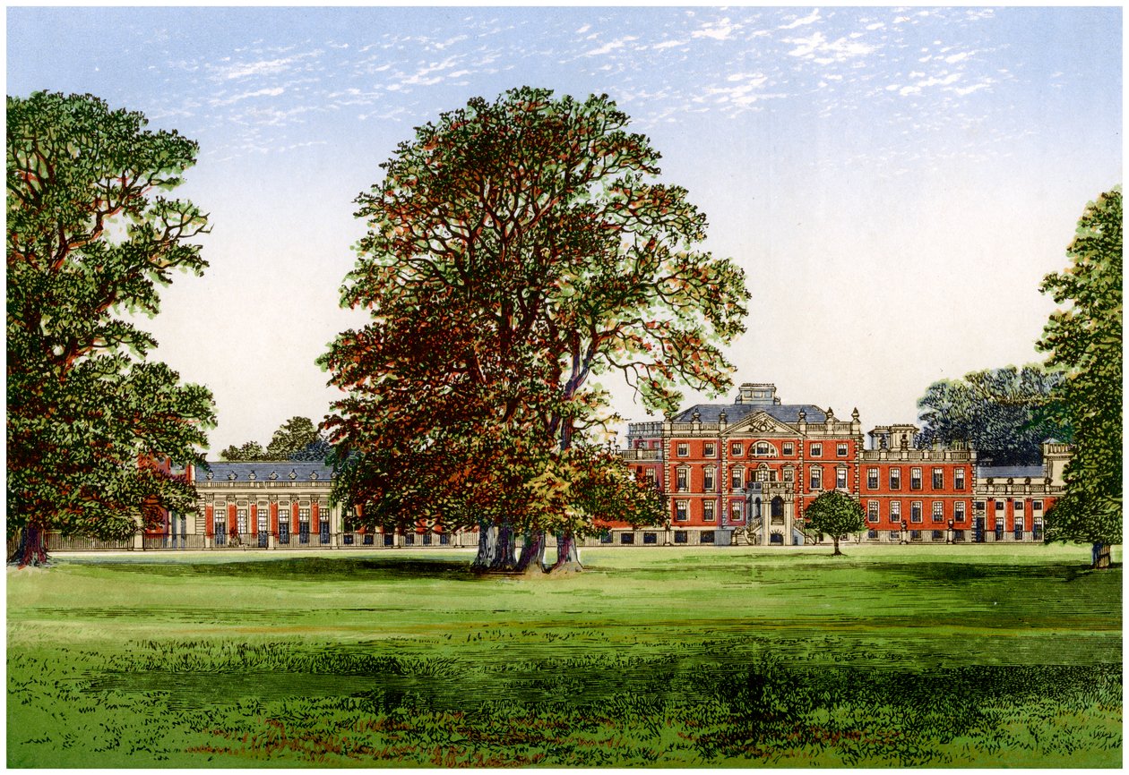 Wimpole Hall, Cambridgeshire, hogar del Conde de Hardwicke, c1880 de Unbekannt