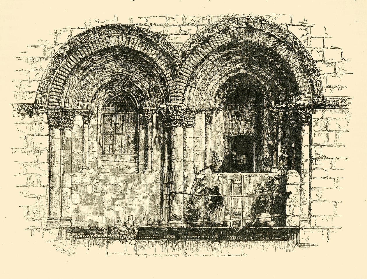 Ventanas de la Iglesia del Santo Sepulcro, Jerusalén, 1890 de Unbekannt