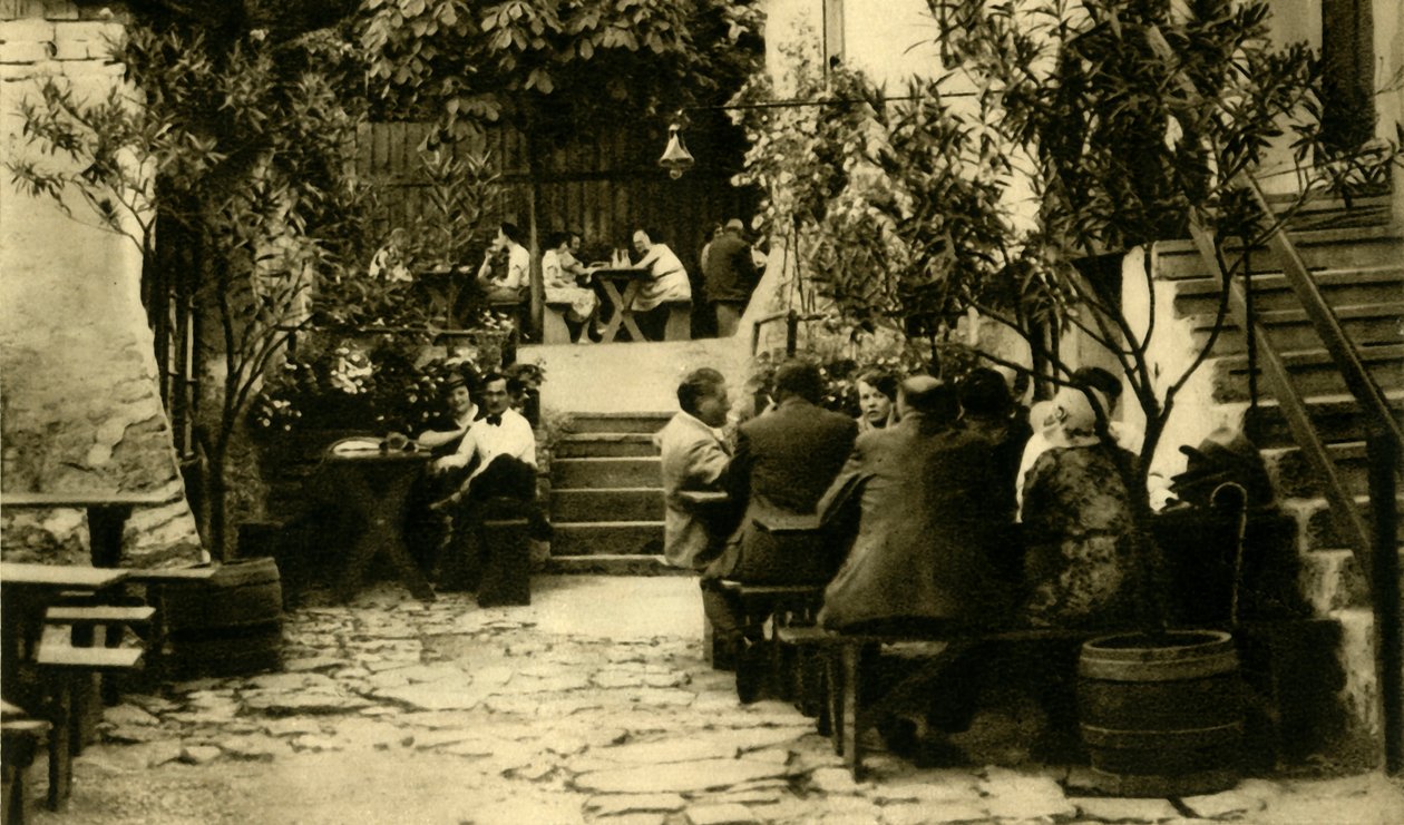 Bodega en Grinzing, Viena, Austria, c. 1935 de Unbekannt