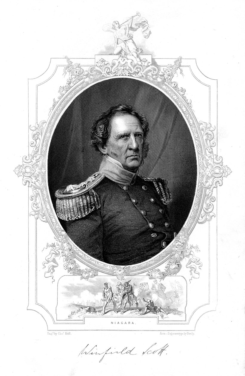 Winfield Scott, soldado estadounidense del siglo XIX de Unbekannt