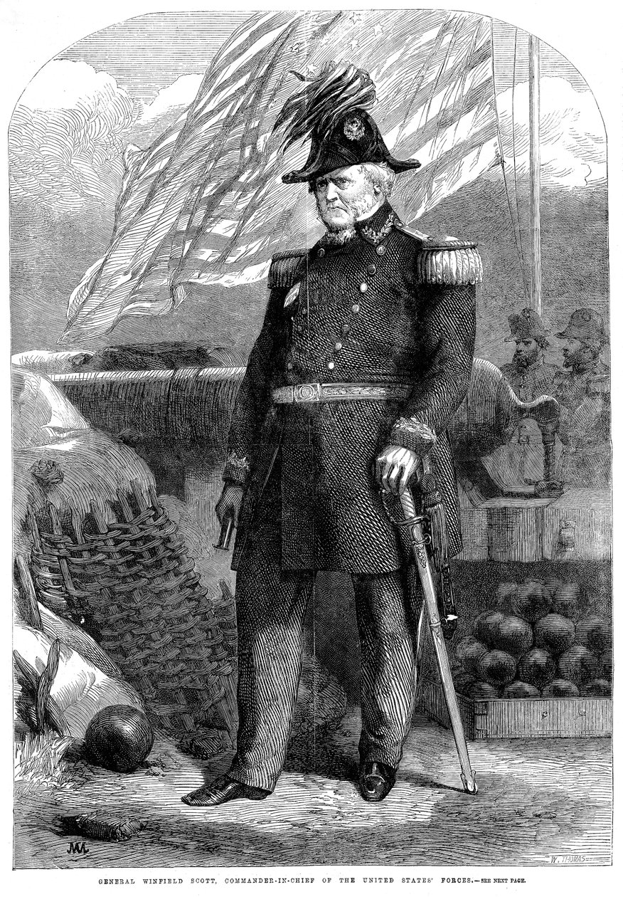 Winfield Scott, soldado estadounidense, 1861 de Unbekannt