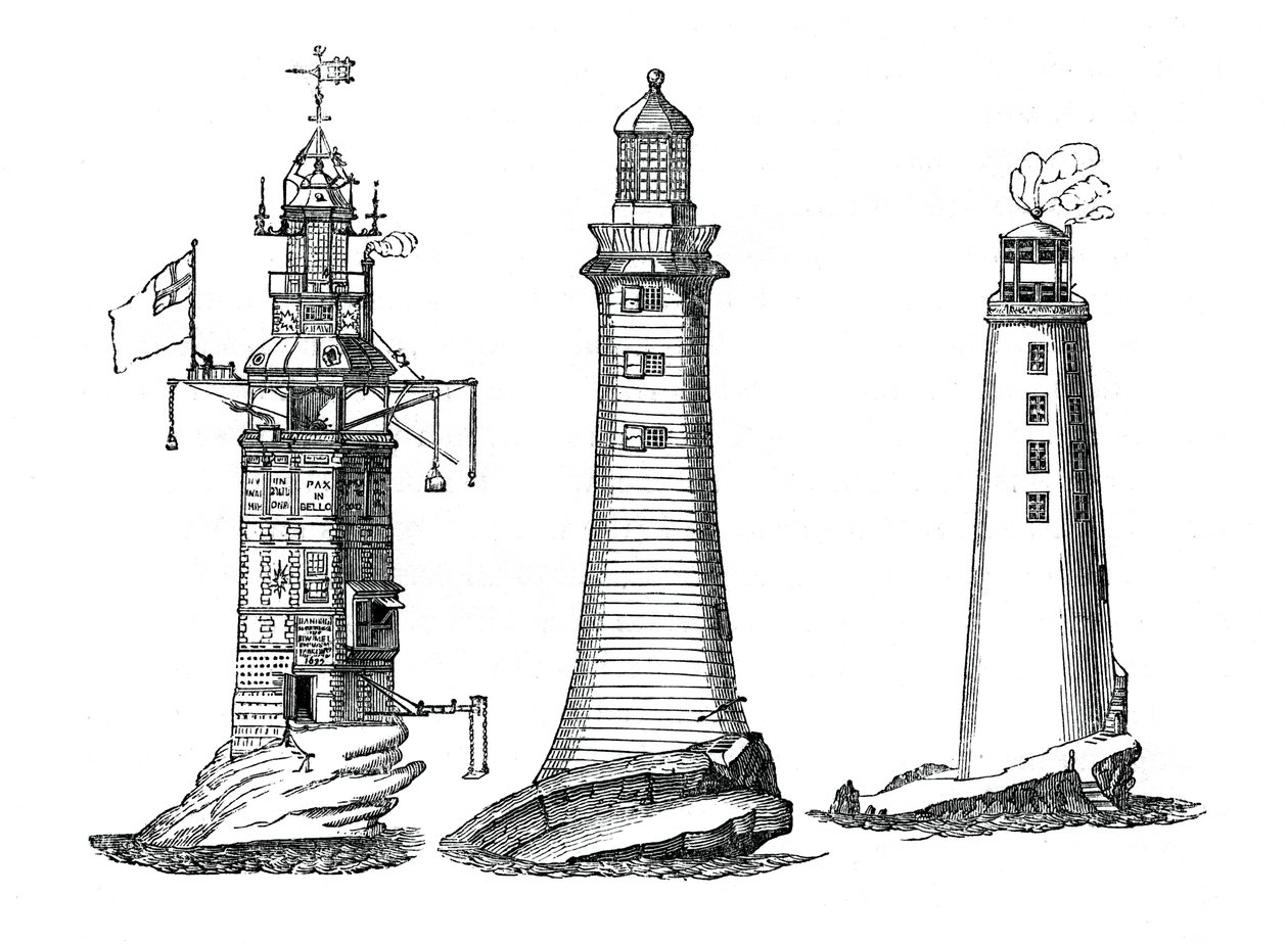 Faro de Winstanley, Smeaton y Rudyerd, 1833 de Unbekannt