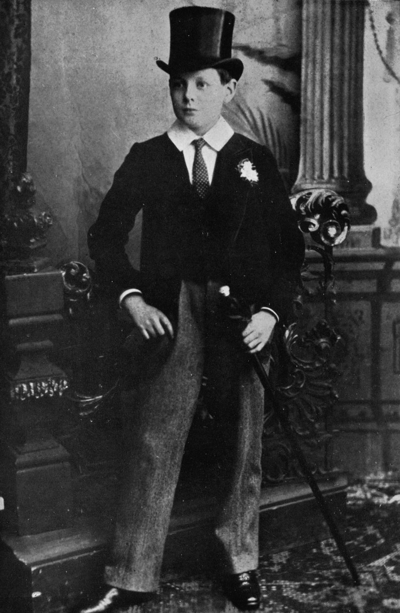 Winston Churchill como estudiante de Harrow en 1889 de Unbekannt