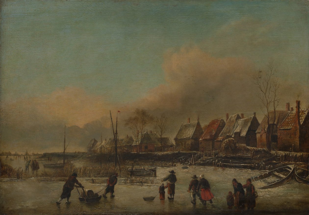 Escena de invierno de Unbekannt