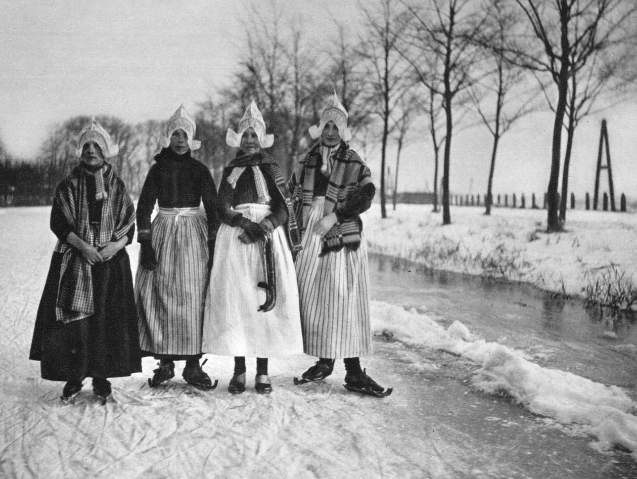 Invierno, Volendam, Países Bajos, c. 1934 de Unbekannt