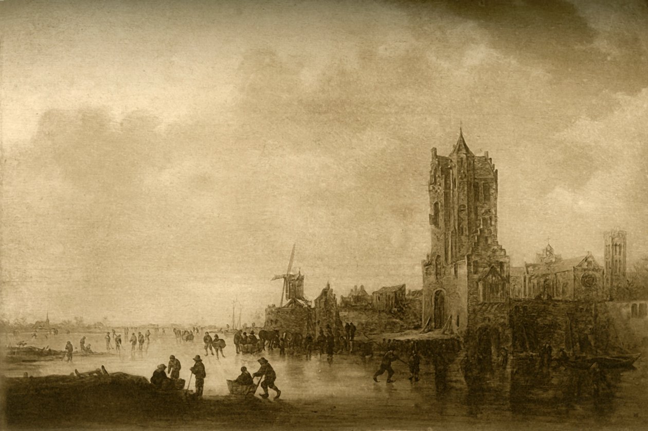 Invierno en el hielo, 1645 de Unbekannt