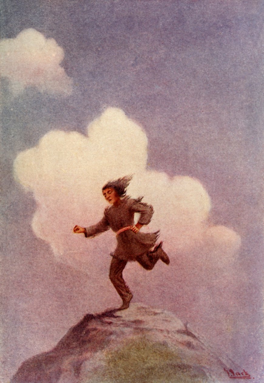 Con un gran paso alcanzó el lejano promontorio, 1914 de Unbekannt