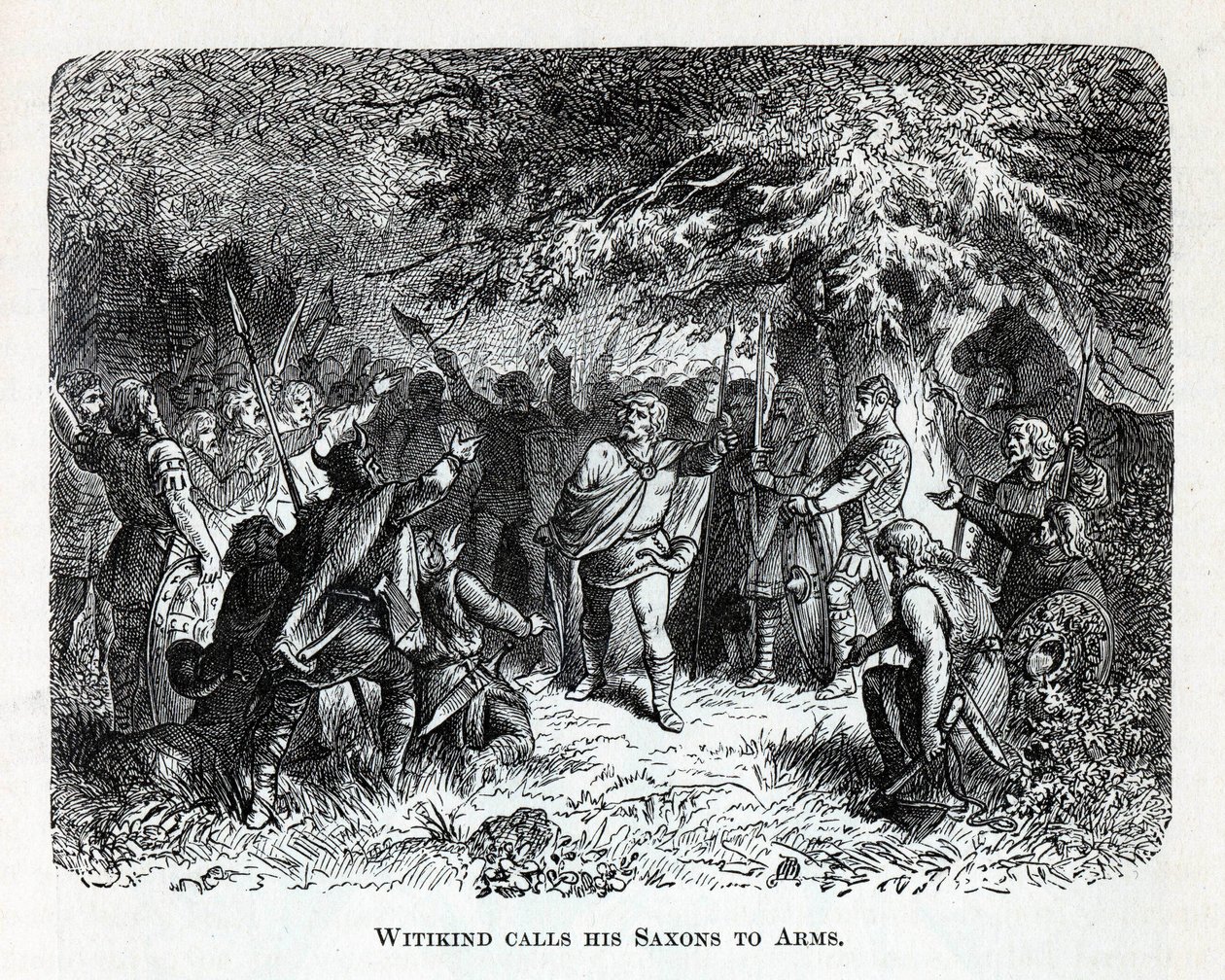 Wittekind llama a sus sajones a las armas, 1882 de Unbekannt