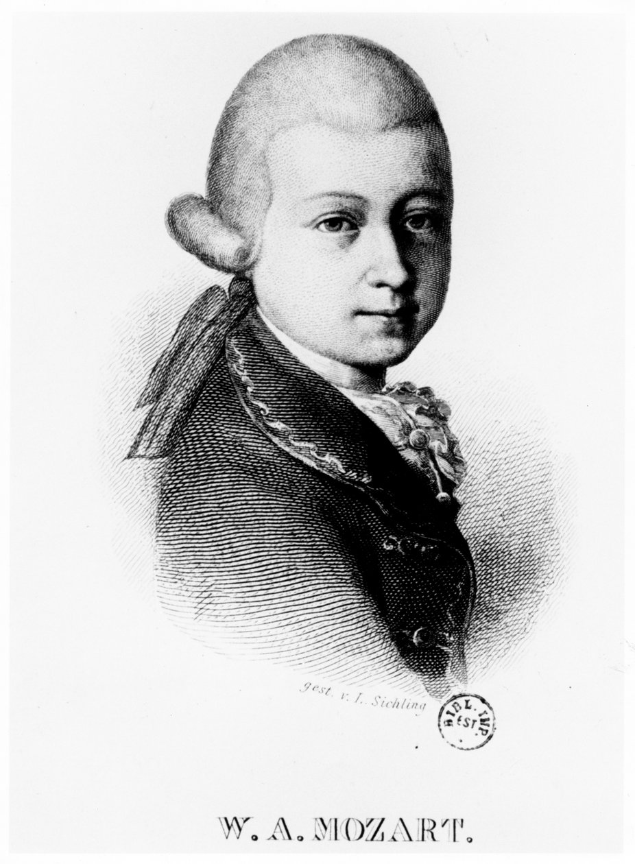 Wolfgang Amadeus Mozart 1756-1791 en 1770 de Unbekannt