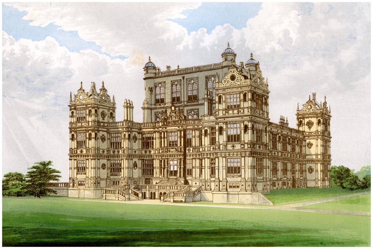 Wollaton Hall, Nottingham, Nottinghamshire, hogar de Lord Middleton, c1880 de Unbekannt