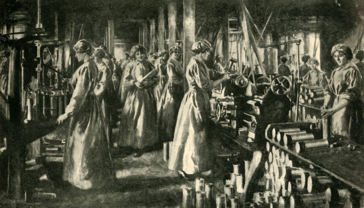 Mujeres trabajadoras para la guerra, c1914-1918, c1920 de Unbekannt