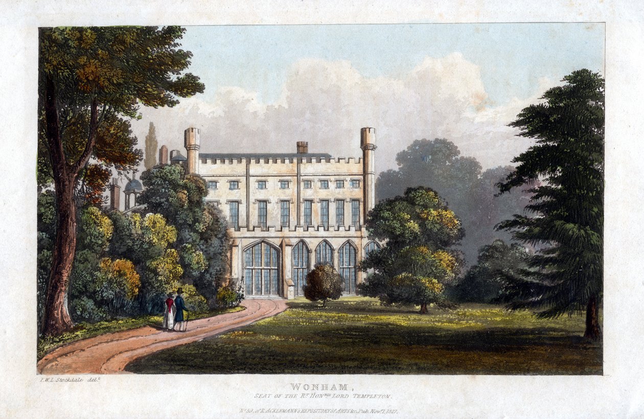 Wonham, Surrey, residencia de Lord Templeton, c1827 de Unbekannt