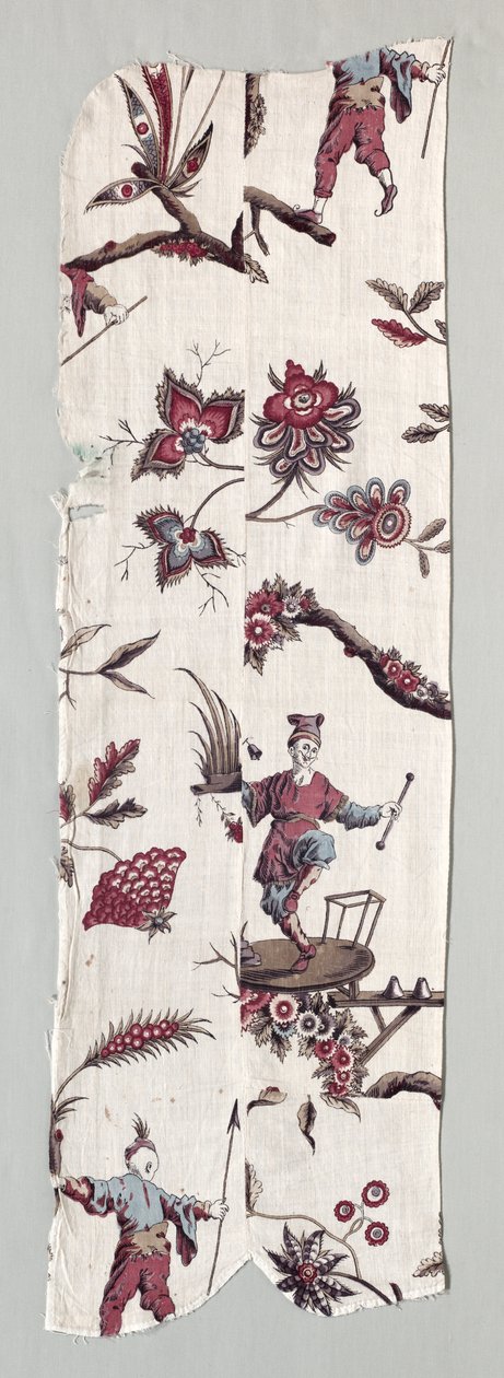 Fragmentos de textiles impresos en xilografía de Unbekannt