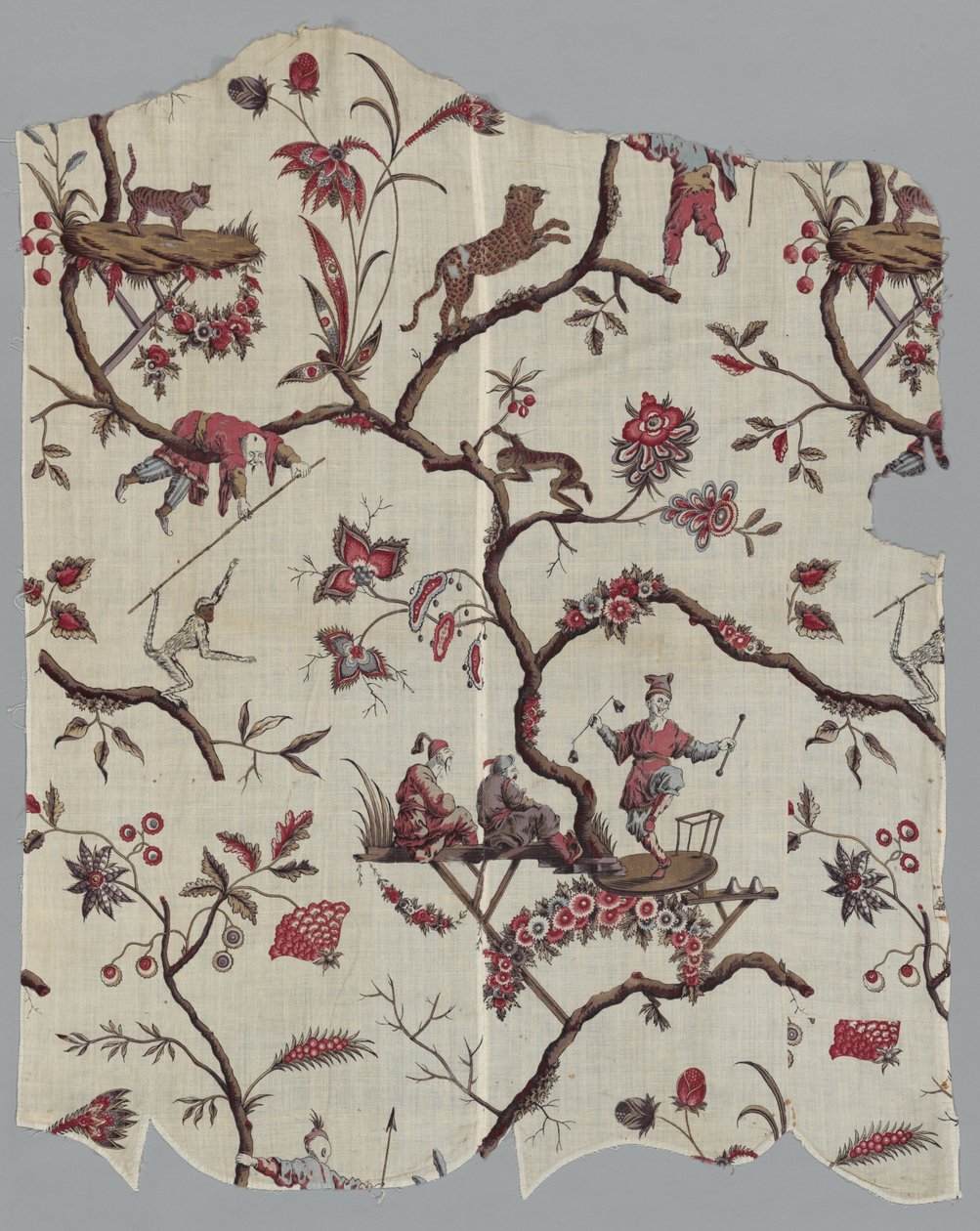 Fragmentos de textiles impresos en xilografía, c. 1785 de Unbekannt