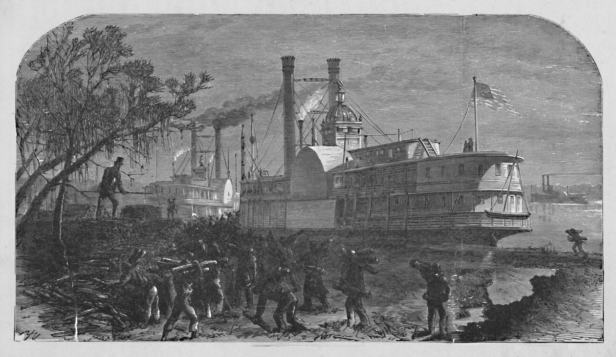 Cargando madera, 1883 de Unbekannt
