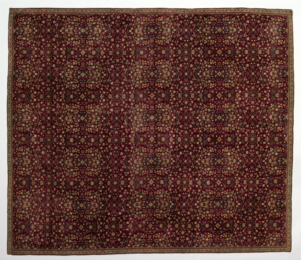 Alfombra de lana con decoración de millefleurs, principios de 1600 de Unbekannt