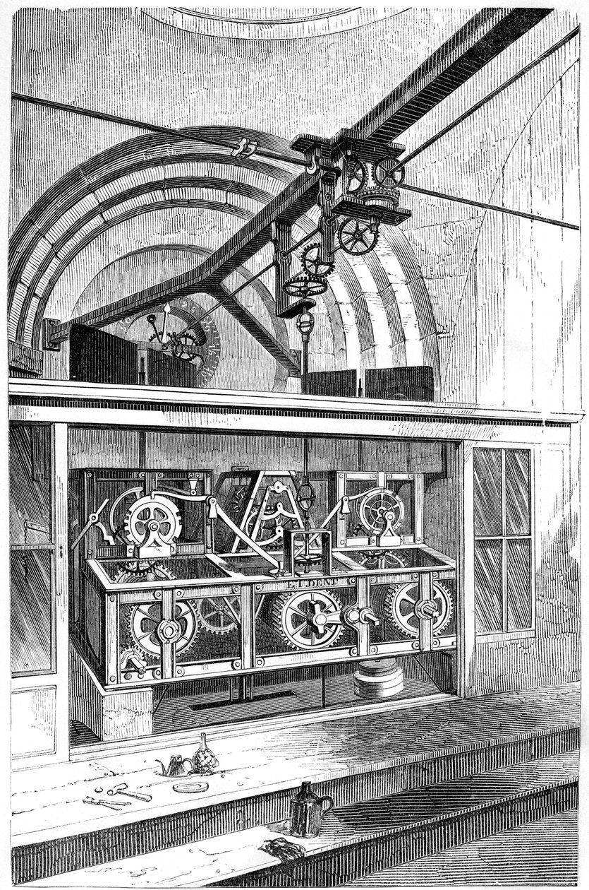 Partes de trabajo del reloj en el Royal Exchange, Londres, 1866 de Unbekannt