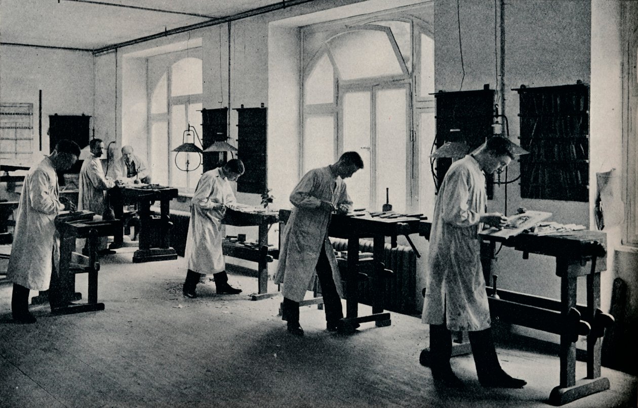 Taller de la escuela técnica de Artes y Oficios, Flensburg, Alemania, c. 1908 de Unbekannt