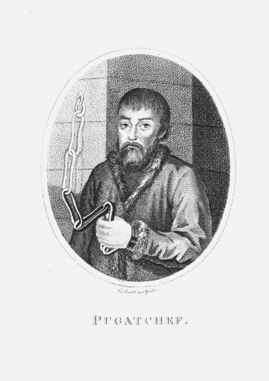 Yemelyan I. Pugachev viaja en Polonia, Rusia, Suecia y Dinamarca por William Coxe, 1802 de Unbekannt