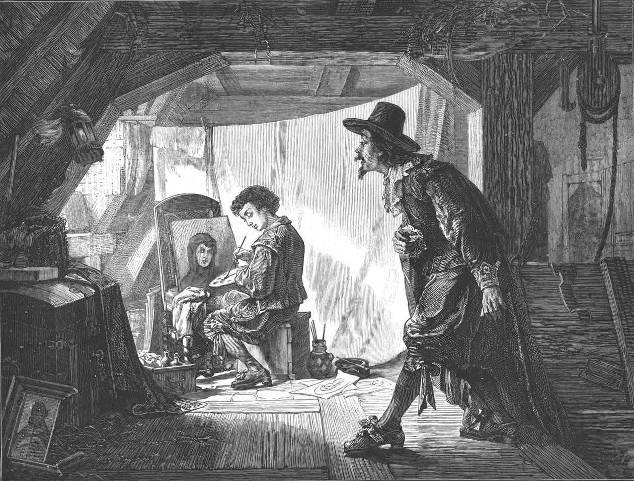 Joven Rubens sorprendido por su maestro, Van Oort, 1875 de Unbekannt