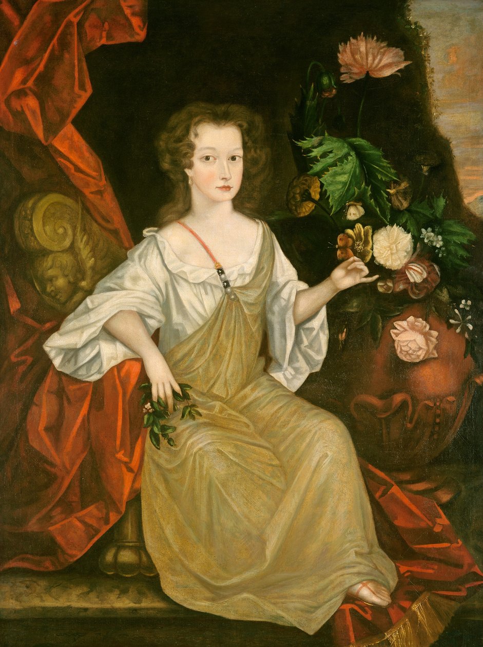 Joven con una mariposa, c. 1710 de Unbekannt