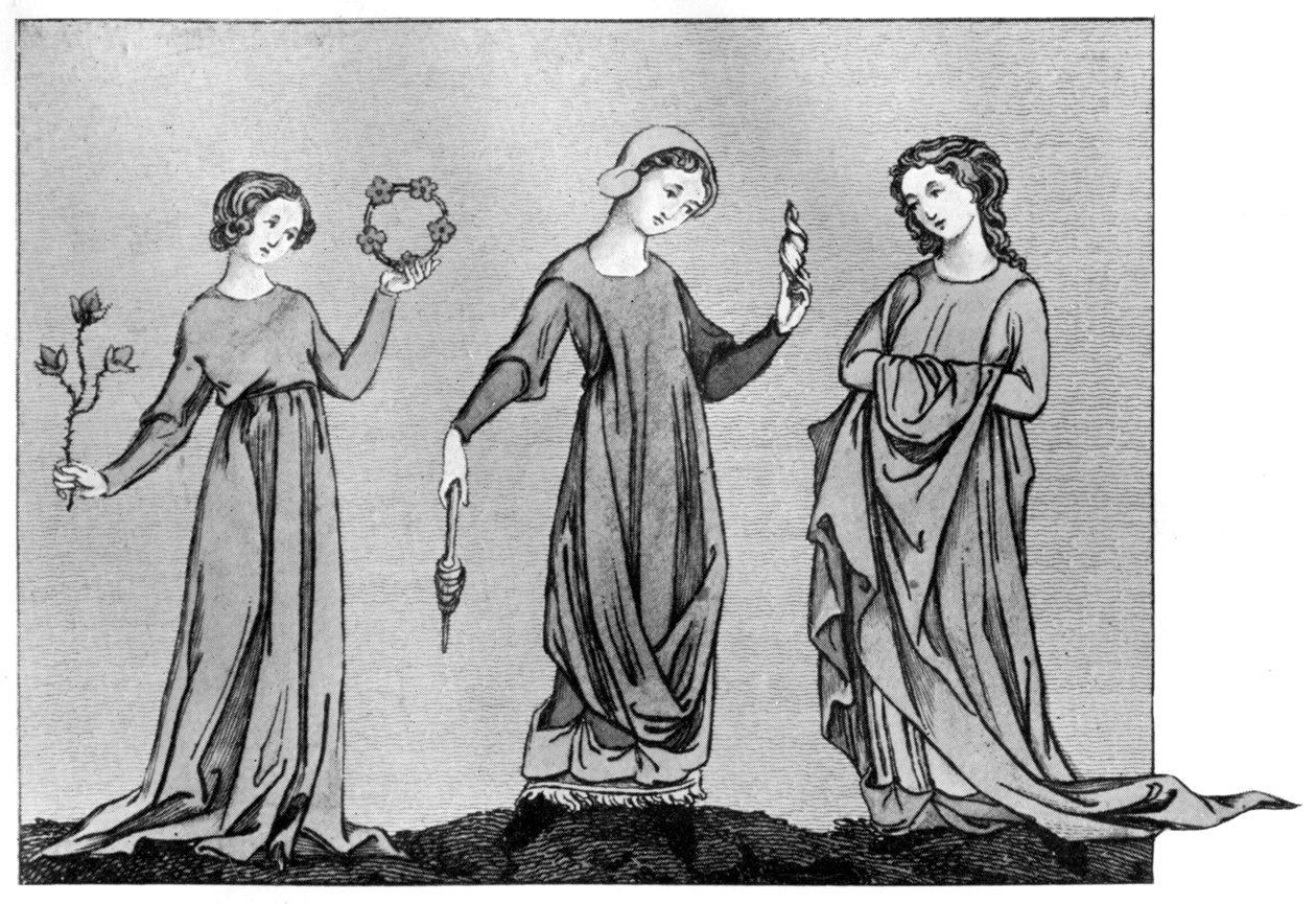 Jóvenes chicas, siglo XIII, 1910 de Unbekannt